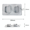 Foldable Silicone Pet Bowl - Green, Double, Anti-Spill