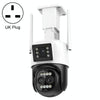 2K AI Triple Lens Security Camera WiFi Dome (UK Plug)