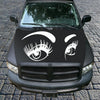D-821 Beauty Eyes Pattern Car Modified Decorative Sticker(White)