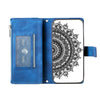 For Samsung Galaxy A06 5G Multi-Card Totem Zipper Leather Phone Case(Blue)