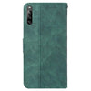 For Sony Xperia L4 Geometric Embossed Leather Phone Case(Green)