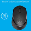 Logitech M330 Wireless Optical Mute Mouse with Micro USB Receiver (Black)