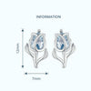 BSE873  925 Sterling Silver Tulip Stud Earrings for Women