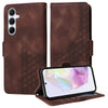 For Samsung Galaxy A36 5G / A56 5G Embossed Rhombus Starry Leather Phone Case(Brown)