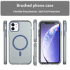 For iPhone 11 MagSafe Frosted Translucent TPU + PC Full Coverage Phone Case(Dark Blue)