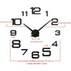 Acrylic Digital Wall Clock Home Living Room Wall Sticker Clock(Black)