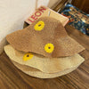 Ladies Summer Daisy Pattern Sun Hat Beach Sunscreen Big Brimmed Hat Straw Hat, Size: M (56-58cm)(Beige)