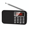 Y-619  FM/AM Mini Radio MP3 Rechargeable Music Player Support TF/SD Card with LED Display(Black)