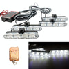 4 in 1 Car 16LEDs Grille Flash Lights Warning Lights with Wireless Remote Control(White)