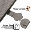 For Alcatel 1S 2021 Lovely Cat and Dog Embossing Pattern Horizontal Flip Leather Case , with Holder & Card Slots & Wallet & Cartoon Clasp & Lanyard(Grey)