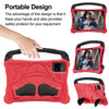 For Samsung Galaxy Tab S8 Boxing Series Kickstand EVA Shockproof Tablet Case with Shoulder Strap(Red Black)