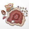 Allotype Agate Puzzle Difficult Wooden Jigsaw Puzzle Toy(Red)