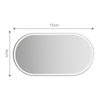 Sun Visor High-Definition Mirror Stainless Steel Makeup Mirror Oval Large