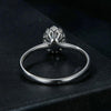 S925 Sterling Silver Plated With White Gold 1 Carat Moissanite Ring(No.6)