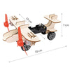 DIY Dual-engine Gliding Airplane Model Children Technology Small Crafts Wooden Puzzle Electrical Toy