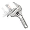 YZL Multifunctional Short Handle Large Opening Adjustable Wrench, Style: Silver Bathroom