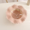Parent-child Princess Style Beach Hat Straw Hat Adult 56-58cm(Milk White)