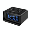LED Digital Bedroom Alarm Clock With USB Charging Port Clock Radio Temperature Electronic Platform Clock, Specification: UK Plug(Black)