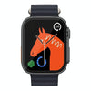 T800 Ultra 1.99 inch Ocean Silicone Band Smart Watch Support Heart Rate / ECG (Black)