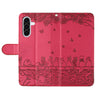 For Samsung Galaxy A36 / A56 5G Cat Embossing Pattern Leather Phone Case with Lanyard(Red)