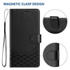 For Samsung Galaxy A26 Honeycomb Embossing RFID Leather Phone Case(Black)