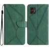 For Samsung Galaxy XCover7 Pro Stitching Embossed Leather Phone Case(Green)