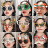 Christmas Weird Glasses Personalized Christmas Hair Clip, Color: Large Oh Christmas Hat