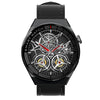 GW69 Plus Smart Watch, Support BT Call / Heart Rate / Blood Pressure / Blood Oxygen(Black + Leather Strap Black)