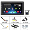 A2222KT 7 Inch Android Navigation WiFi Version 2+64G GPS Bluetooth 2.5D Screen Car Central Control MP5 Player, Style:Standard+12Lights Camera