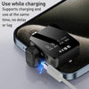 Type-C to Dual USB-C / Type-C Lavalier Microphone U-shaped Charging Adapter OTG Converter(Black)