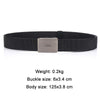 AWMN Men Nylon Canvas Cargo Jeans Casual Buckle Belt, Length: 120cm(Black Buckle Brown)