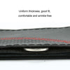 38cm Cowhide Embossed Hand-Stitched Double-Line Steering Wheel Cover(Black Red Line)