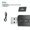 RT02 USB Bluetooth Audio Adapter Receives Transmits 2-in-1 Bluetooth 5.0 Hands-free Talk Car Bluetooth Receiver