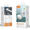 LDNIO A1204Q QC3.0 18W USB Fast Charger with 1m USB to 8 Pin Cable, Plug Type:US Plug(White Gold)
