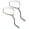 2 PCS Motorcycle Universal Ghost Hand Style Plating Metal Shell Holder Rear VIew Mirror