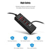 5V 4.1A 4 USB Ports Charger Adapter with Power Plug Cable, Cable Length: 1.5m, US Plug(Black)