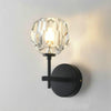 Wall Lamp Villa Hotel Wall Lamp Bedroom Bedside Crystal Wall Lamp, Power source:  white light LED5W(Single Head Black)