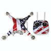 US Flag Pattern 4D Imitation Carbon Fiber PVC Water Resistance Sticker Kit for DJI Phantom 3 Quadcopter & Remote Controller & Battery