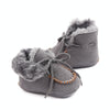 D2245 Winter Warm Baby Cotton Boots Plus Velvet Thickened Baby Walking Shoes, Size: 12cm(Grey)
