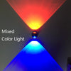 LED Up And Down Light Wall Light Double-Sided Crystal Aluminum Lights Upper Outlet, Power:2W(Mixed Color Light)