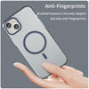 For iPhone 15 Plus MagSafe Frosted Translucent TPU + PC Full Coverage Phone Case(Dark Blue)
