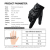 WUPP CS-1047A Motorcycle Racing Cycling Windproof Leather Full Finger Gloves, Size:L(Black)