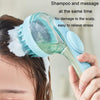 Silicone Pet Bath Brush with Shampoo Dispenser - Blue