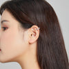 S925 Sterling Silver Silver Shiny Ear Clip Women Earrings