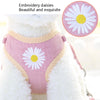 ZiChen Embroidered Dog Harness, Mesh Vest & Lead, Pink, Medium