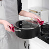1 Pair Bowknot Silicone Insulation Clip Creative Kitchen Practical Gadgets(Gray)
