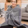 Yoga Blanket Meditation Auxiliary Blanket Yoga Supplies(Purple/Light Gray)