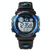 SKMEI 1451 LED Digital Stopwatch Chronograph Luminous Children Sports Electronic Watch(Black Shell Blue Circle)