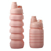 500ml Outdoor Camping Sporting Goods Large Capacity Portable Folding Silicone Kettle(Pink)