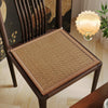 Summer Cattail Woven Cooler Seat Cushion Silk Breathable Chair Cushion, Size: 40x40cm(Coffee)